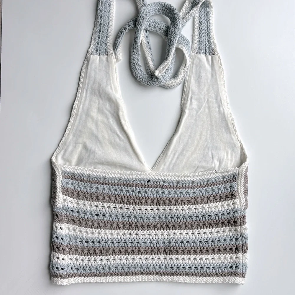 Hollister Crocheted Halter Crop Top - Picture 2 of 5